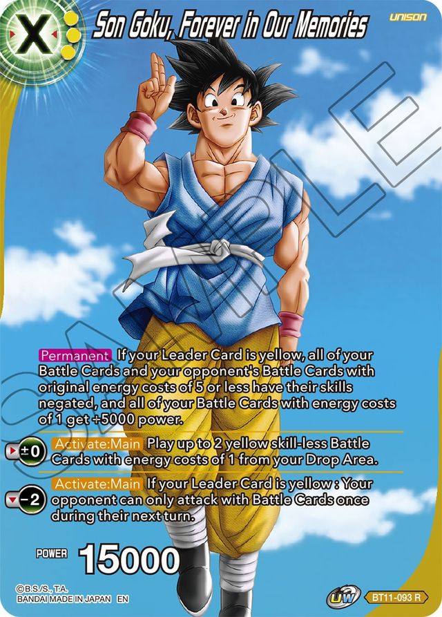 Son Goku, Forever in Our Memories BT11-093 R Alt Art History of Goku
