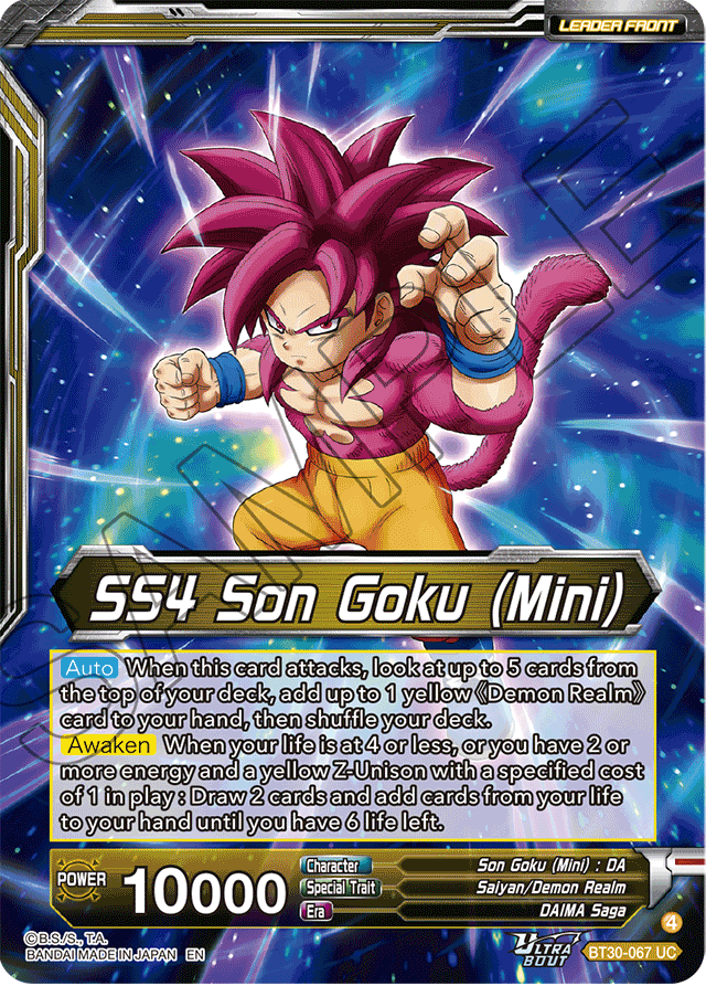SS4 Son Goku (Mini) // SS4 Son Goku, Apex Evolution BT30-067 UC