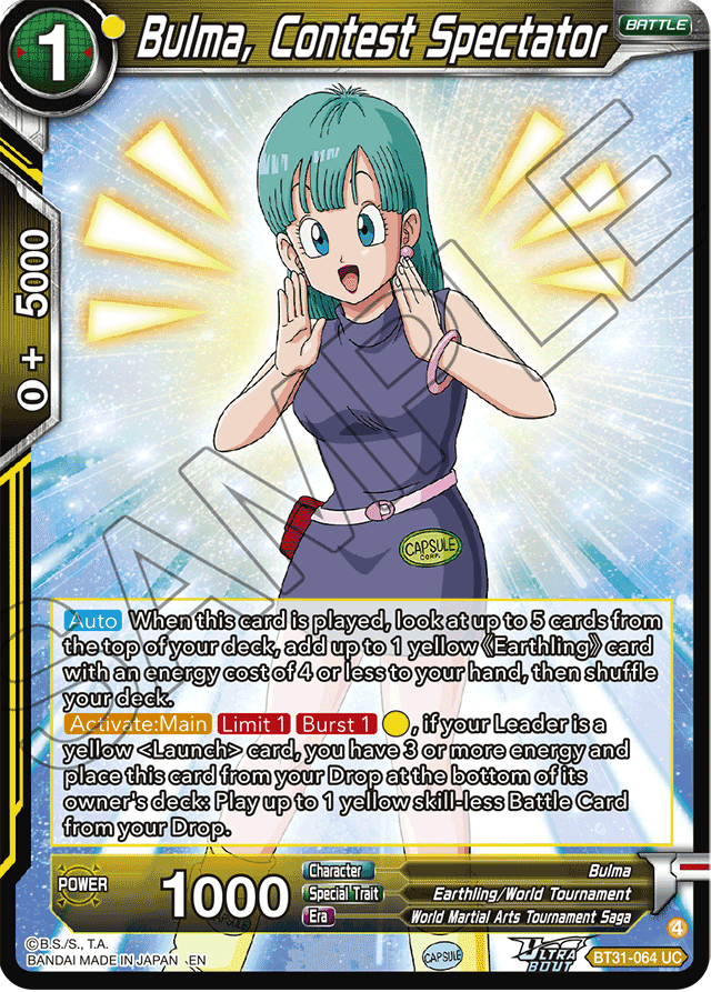 Bulma, Contest Spectator BT31-064 UC