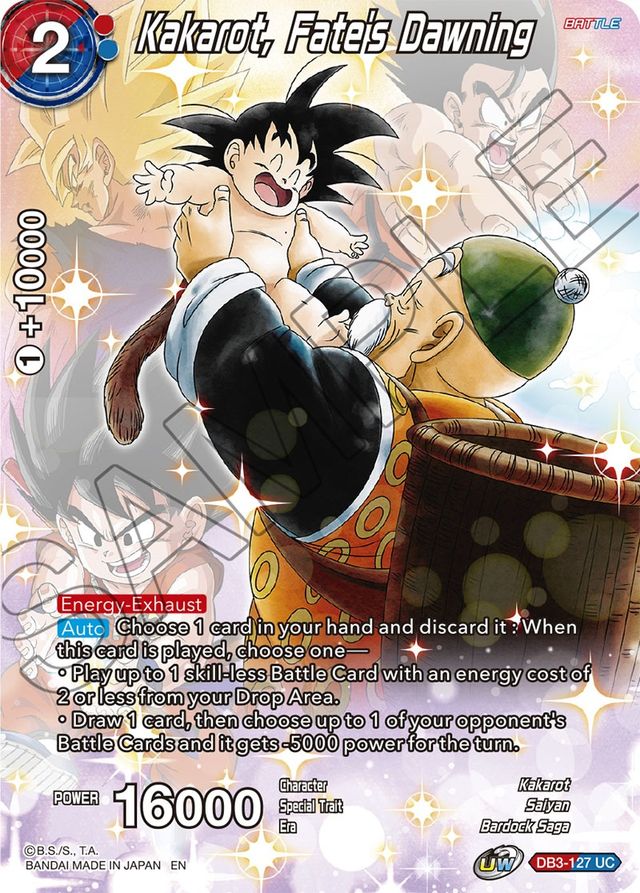 Kakarot, Fate's Dawning DB3-127 UC Alt Art History of Goku