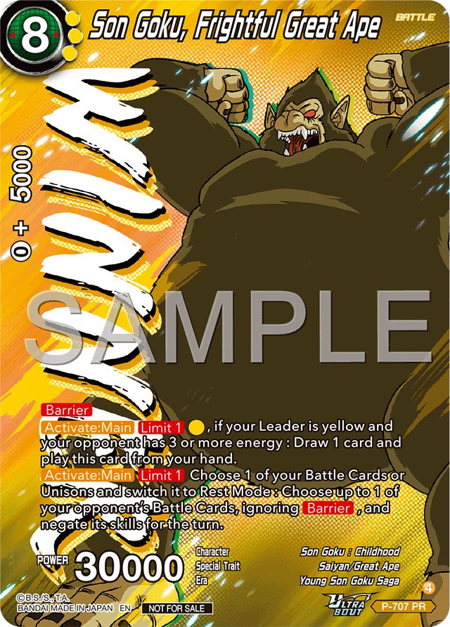 Son Goku, Frightful Great Ape P-707 PR Winner