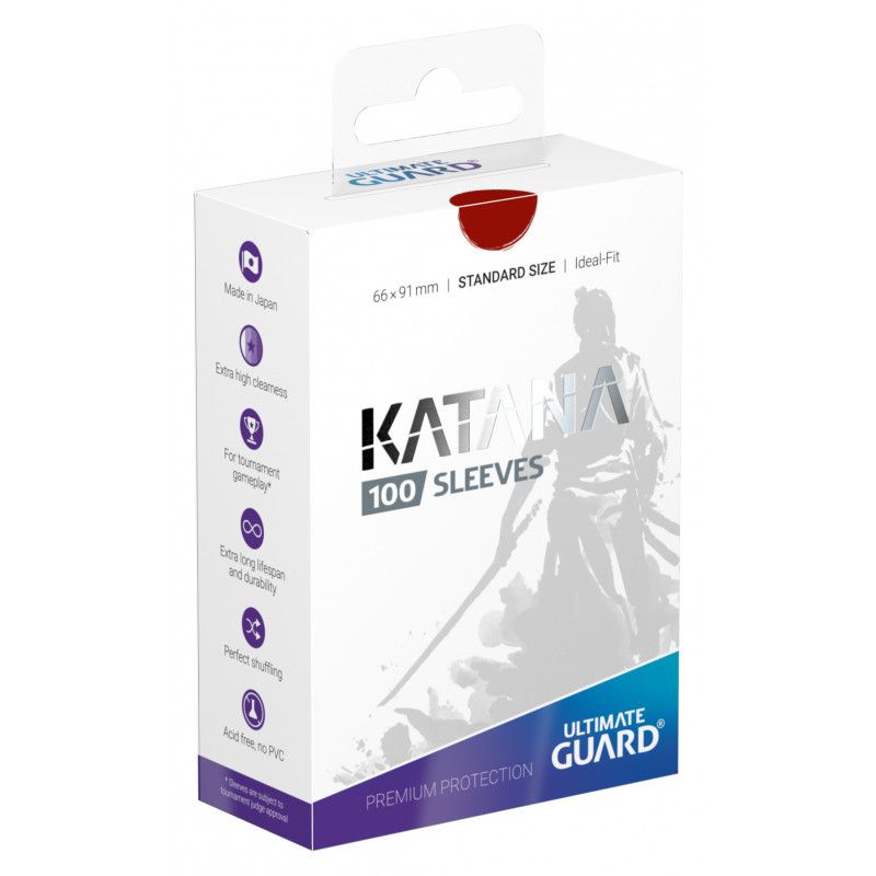 Ultimate Guard Katana Standard Size Card Sleeves (100) - Red