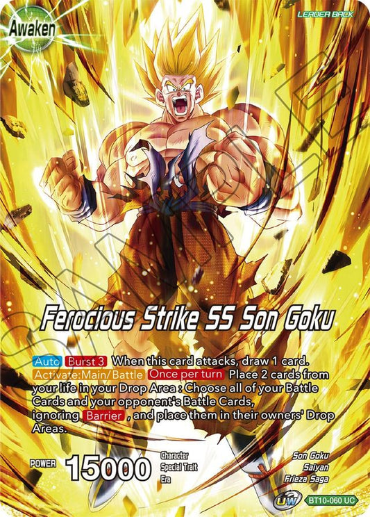 Son Goku | Ferocious Strike SS Son Goku BT10-060 UC Alt Art History of Goku