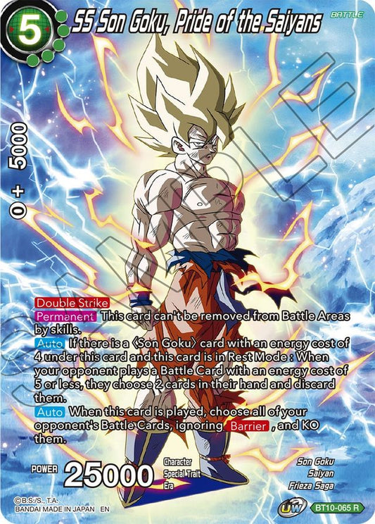 SS Son Goku, Pride of the Saiyans BT10-065 R Alt Art History of Goku