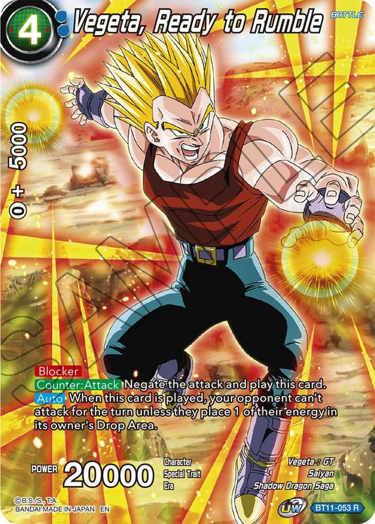 Vegeta, Ready to Rumble BT11-053 R Alt Art History of Vegeta