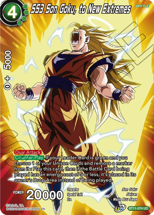 SS3 Son Goku, to New Extremes BT11-074 UC Alt Art History of Goku