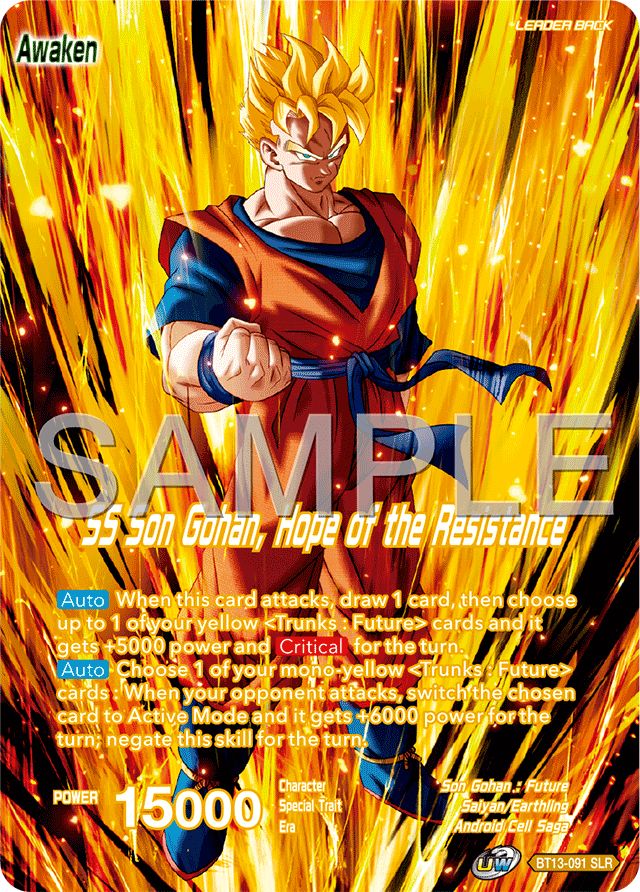 Son Gohan | SS Son Gohan, Hope of the Resistance BT13-091 C SLR Alt Art Anniversary Box