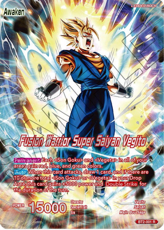 Vegito | Fusion Warrior Super Saiyan Vegito BT2-001 R Alt Art Collectors Selection