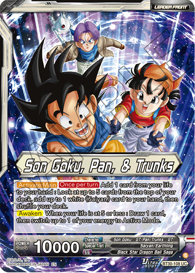 Son Goku, Pan, & Trunks // Son Goku, Pan, & Trunks, Exciting Adventures BT30-108 SLR
