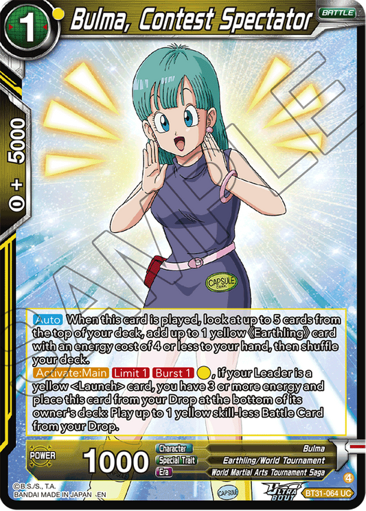 Bulma, Contest Spectator BT31-064 UC