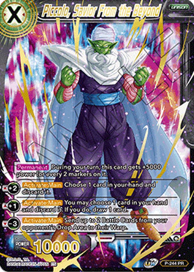 Piccolo, Savior From the Beyond P-244 PR Alt Art Mythic Gold