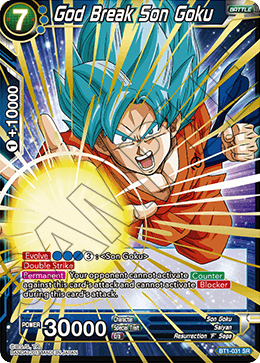 BT1-031 - God Break Son Goku - Super Rare (SR)