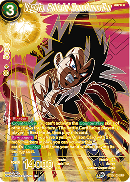 BT10-105 - Vegeta, Prideful Transformation - Special Rare (SPR)