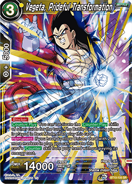 BT10-105 - Vegeta, Prideful Transformation 2ndEd - Super Rare (SR)