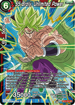 BT11-014 - SS Broly, Unlimited Power 2ndEd - Super Rare (SR)