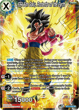 BT11-034 - SS4 Son Goku, Protector of the Earth - Super Rare (SR)