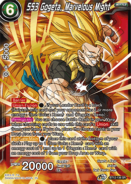 BT12-136 - SS3 Gogeta, Marvelous Might - Super Rare (SR)