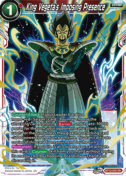 BT13-030 - King Vegeta's Imposing Presence - Super Rare (SR)