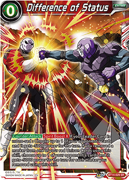 BT14-029 - Difference of Status - Super Rare (SR)