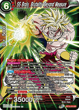 BT15-019 - SS Broly, Brutality Beyond Measure - Super Rare (SR)