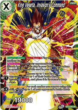 BT15-063 - King Vegeta, Invasions Command - Super Rare (SR)