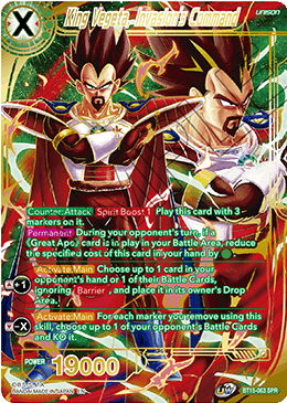 BT15-063 - King Vegeta, Invasions Command - Special Rare (SPR)