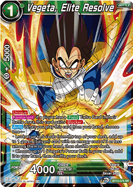 BT15-075 - Vegeta, Elite Resolve - Super Rare (SR)