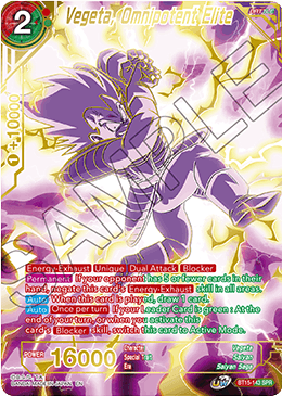 BT15-143 - Vegeta, Omnipotent Elite - Special Rare (SPR)