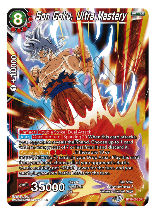 BT16-005 - Son Goku, Ultra Mastery (V.1 - Super Rare) - Super Rare [SR]