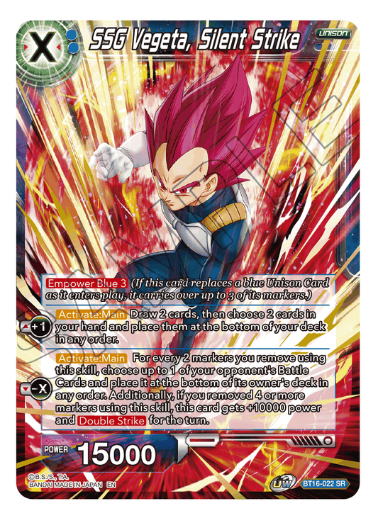 BT16-022 - SSG Vegeta, Silent Strike - Super Rare [SR]