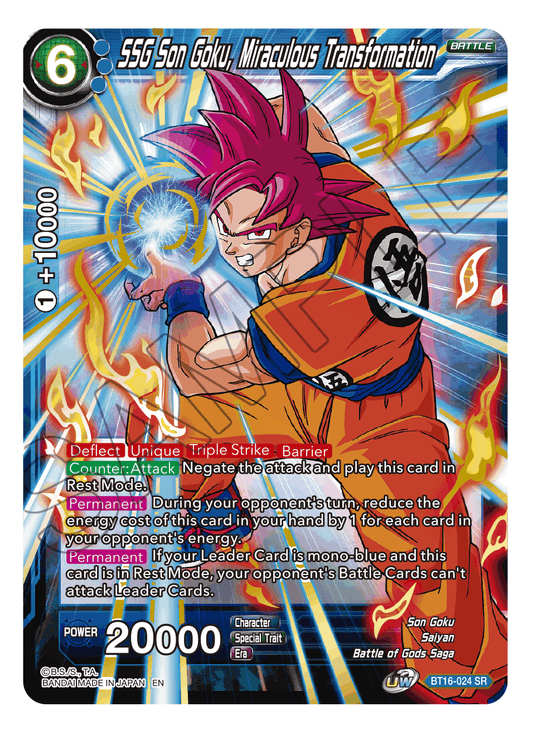 BT16-024 - SSG Son Goku, Miraculous Transformation (V.1 - Super Rare) - Super Rare [SR]