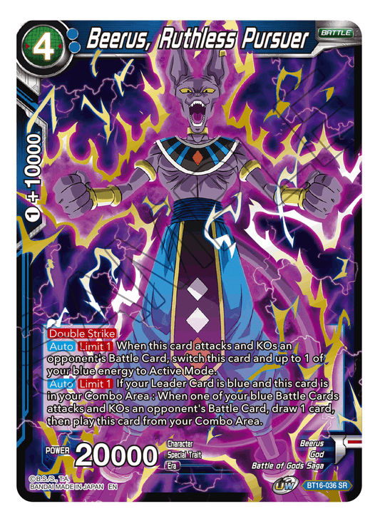 BT16-036 - Beerus, Ruthless Pursuer - Super Rare [SR]