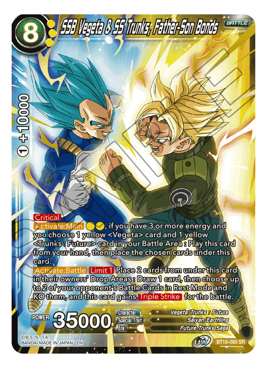 BT16-080 - SSB Vegeta & SS Trunks, Father-Son Bonds (V.1 - Super Rare) - Super Rare [SR]