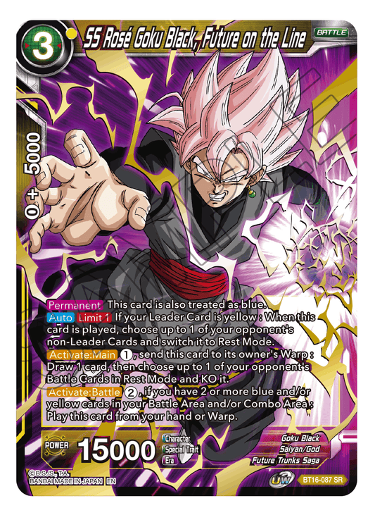 BT16-087 - SS Rose Goku Black, Future on the Line - Super Rare [SR]