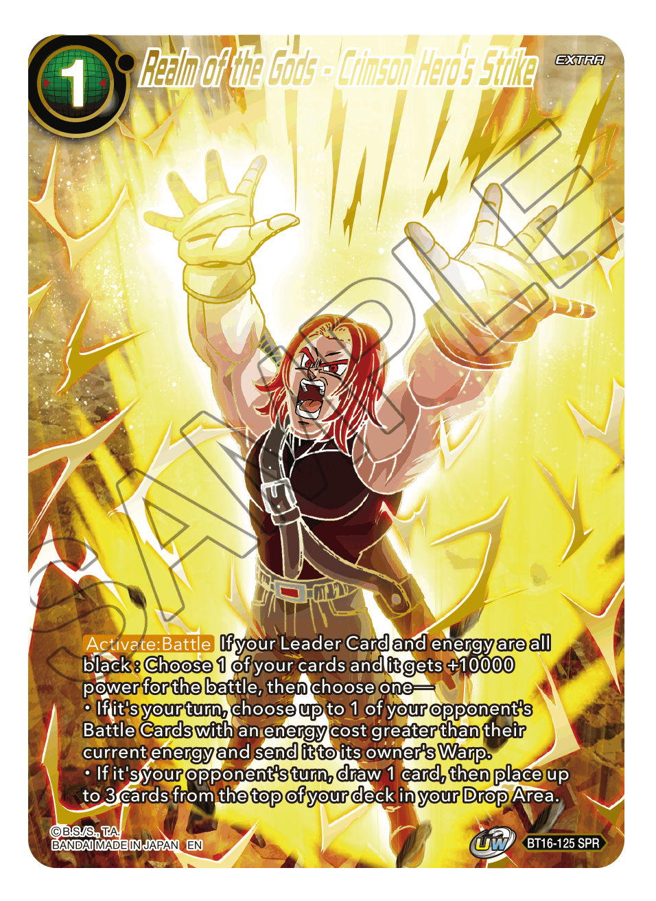 BT16-125 - Realm of the Gods - Crimson Hero's Strike (V.2 - Special Rare) - Special Rare (SPR)