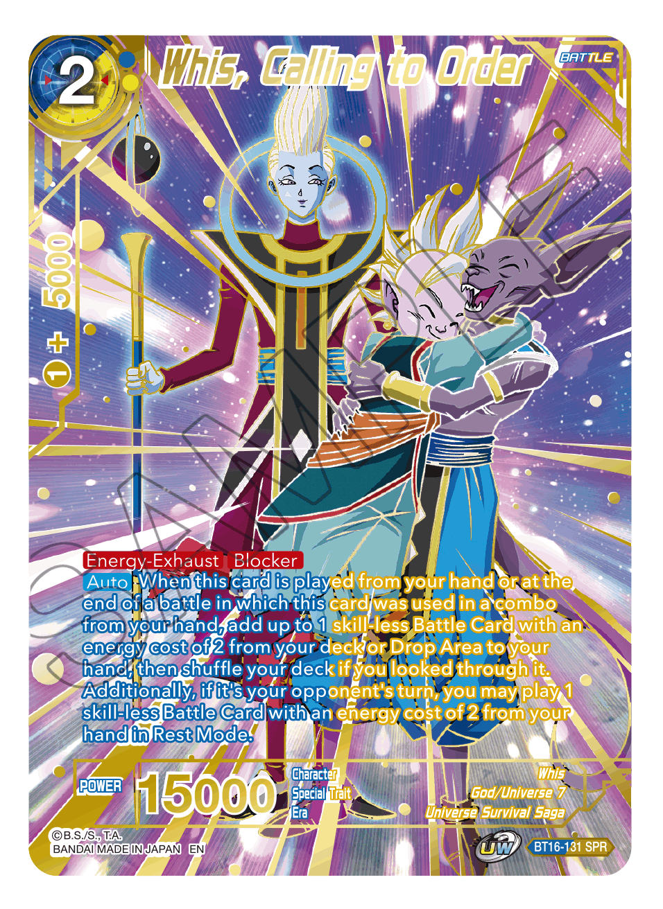 BT16-131 - Whis, Calling to Order (V.2 - Special Rare) - Special Rare (SPR)