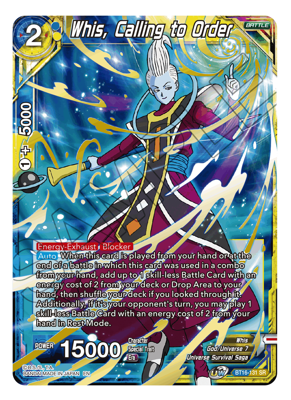 BT16-131 - Whis, Calling to Order (V.1 - Super Rare) - Super Rare [SR]