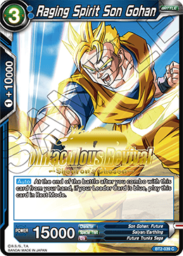 BT2-039 - Raging Spirit Son Gohan - Stamped