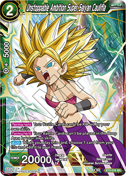 BT3-078 - Unstoppable Ambition Super Saiyan Caulifa - Super Rare (SR)