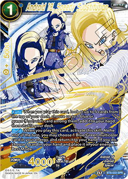 BT8-033_SPR - Android 18, Speedy Substitution - Special Rare (SPR)