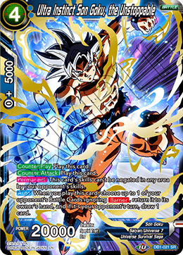 DB1-021 - Ultra Unstice Son Goku, the Unstoppable - Super Rare (SR)