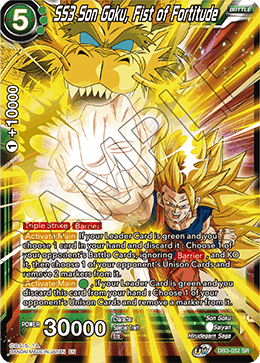 DB3-052 - SS3 Son Goku, Fist of Fortitude - Super Rare (SR)