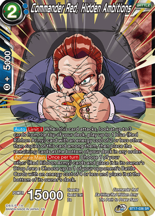 BT17-036 - Commander Red, Hidden Ambitions - Super Rare [SR]