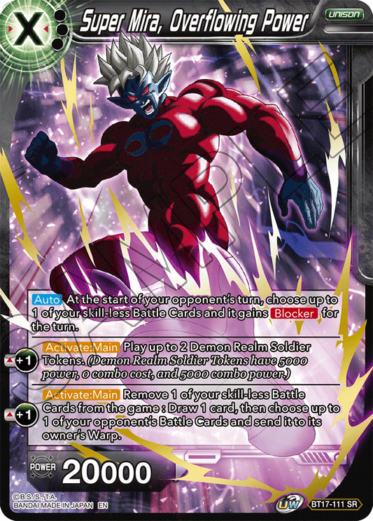 BT17-111 - Super Mira, Overflowing Power (V.1 - Super Rare) - Super Rare [SR]