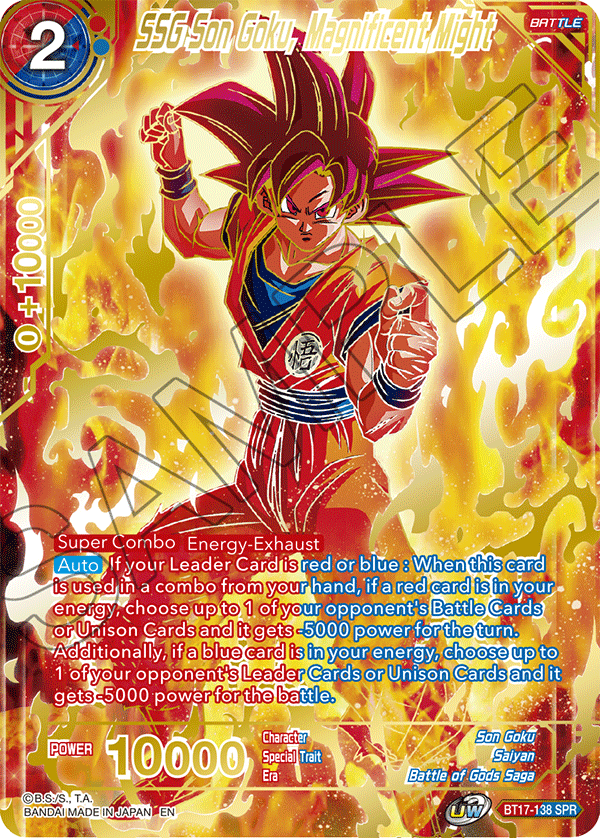 BT17-138 - SSG Son Goku, Magnificent Might (V.2 - Special Rare) - Special Rare (SPR)