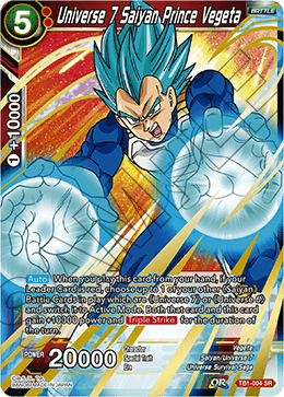 TB1-004 - Universe 7 Saiyan Prince Vegeta - Super Rare (SR)