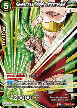 TB1-015 - Relentless Super Saiyan Kale - Super Rare (SR)