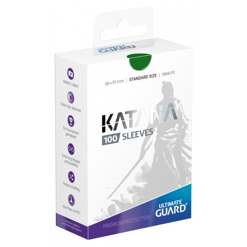 Ultimate Guard Katana Standard Size Card Sleeves (100) - Green
